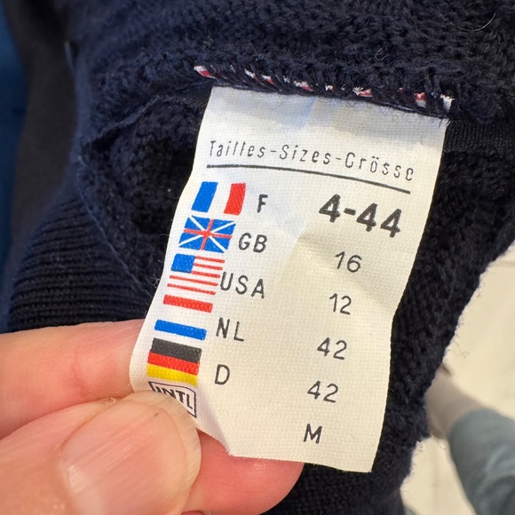 Saint James boiled wool waffle weave full zip cardigan with shawl collar US 12 - Picture 5 of 7